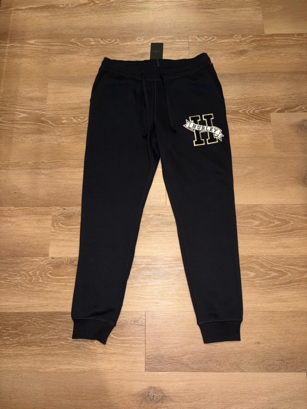 Hurley University Medium Men’s Black Cotton Fleece Sweat Pants Joggers NWT